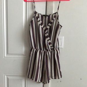 S Tresico Red White & Blue Striped Romper